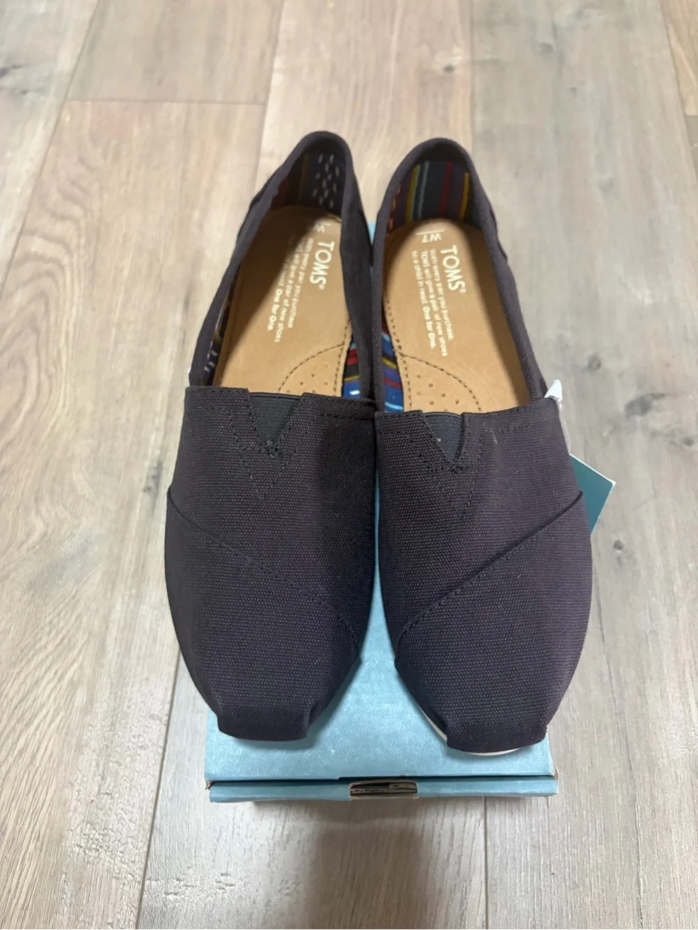 Toms Black Slip-On Espadrille Flats